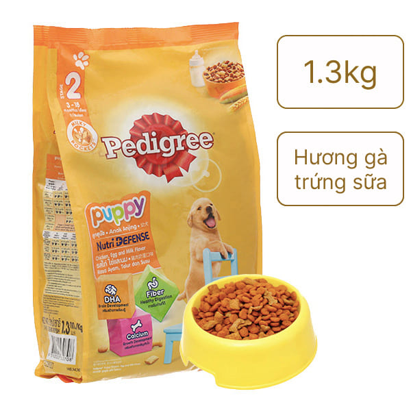 Pedigree Puppy Vị Gà Trứng Sữa 1.3KG
