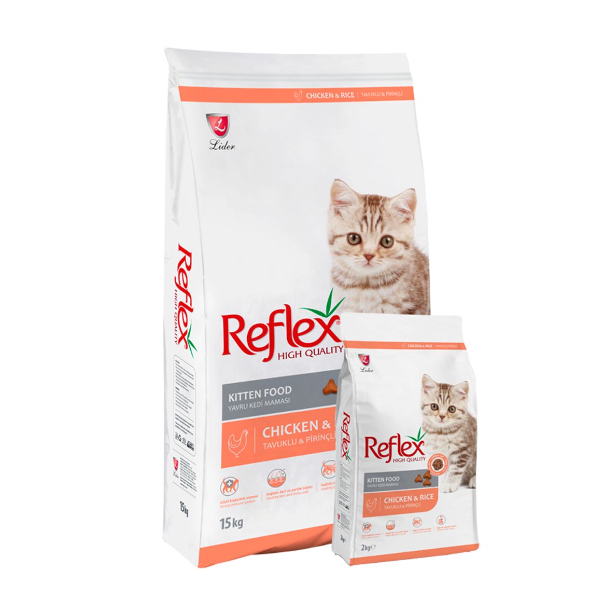 Reflex Kitten Food Chicken & Rice 2kg, 15kg