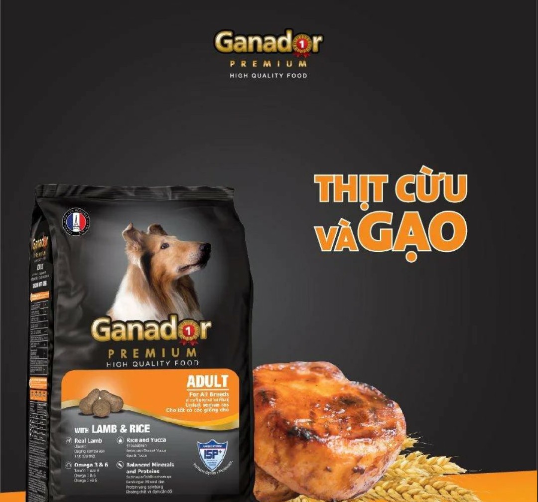 Ganador Premium Adult Lamb & Rice 400g, 1.5KG, 3KG, 20KG ( 50 GÓI X 400G)