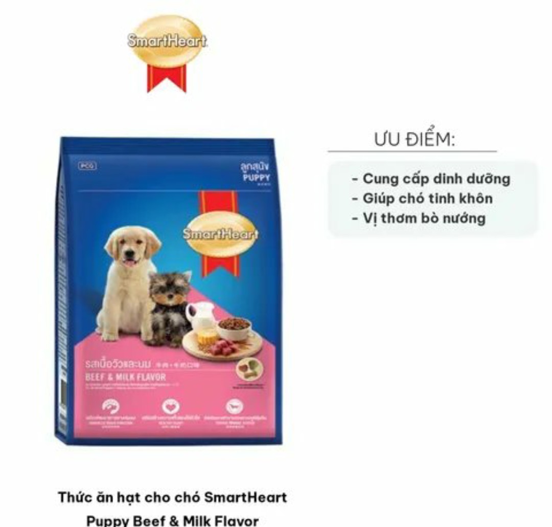 SmartHeart Puppy Beef & Milk Flavor 1.5KG, 8KG