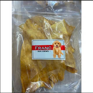 Tai Bò Franc Dog Chew Sấy Khô Dành Cho Chó Thích Nhai Gặm 200g