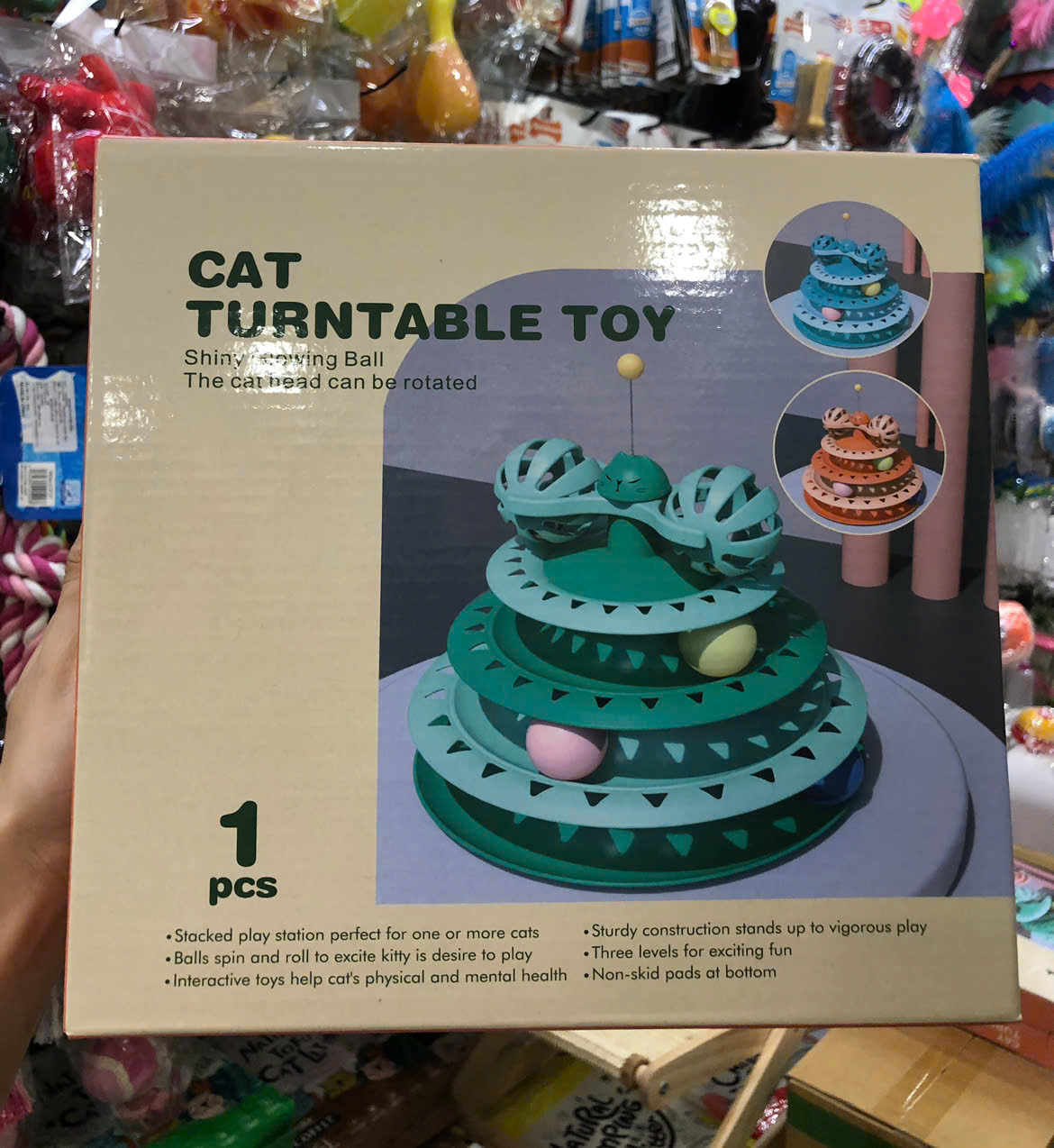 Meow Turntable Toy – Đồ Chơi Bàn Xoay Cho Mèo