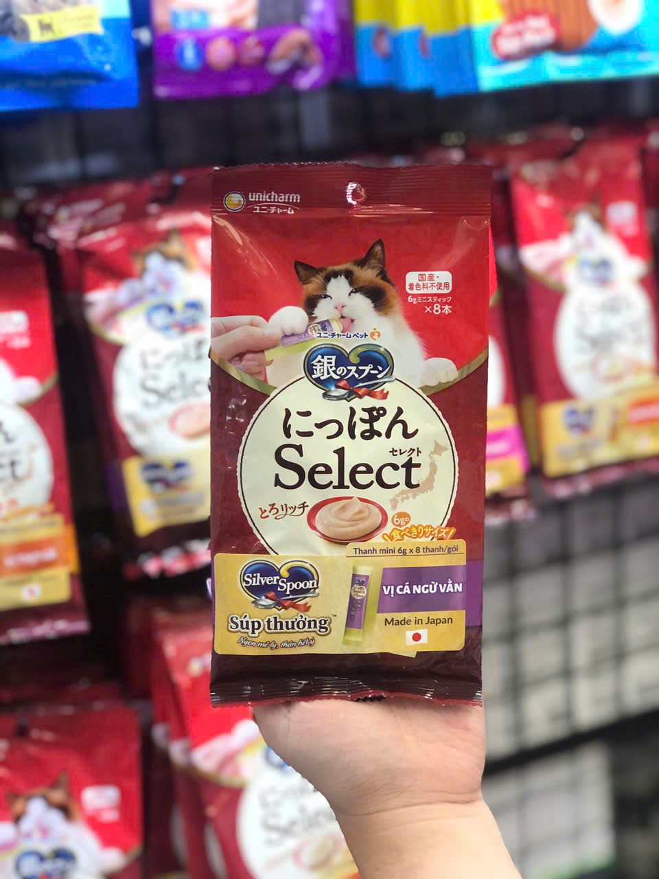 Súp Thưởng Mèo Silver Spoon Nhiều Vị (Gói 48g – 8 Thanh x 6g)