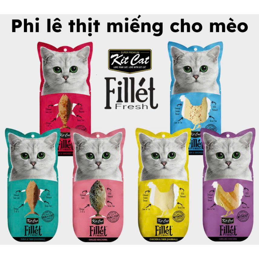 Snack Fillet Cho Mèo Kit Cat 30g Nhiều Hương Vị