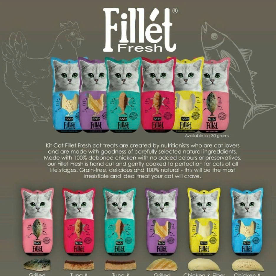 Snack Fillet Cho Mèo Kit Cat 30g Nhiều Hương Vị
