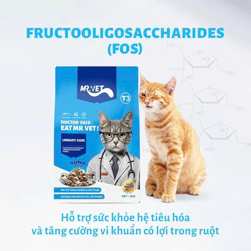 THỨC ĂN HẠT MR. VET CHO MÈO 1KG NHIỀU VỊ