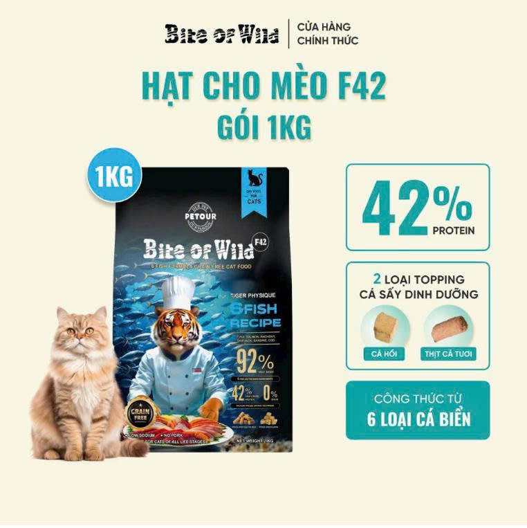 BITE OF WILD – THỨC ĂN KHÔ CAO CẤP CHO MÈO CÓ TOPPING 1KG
