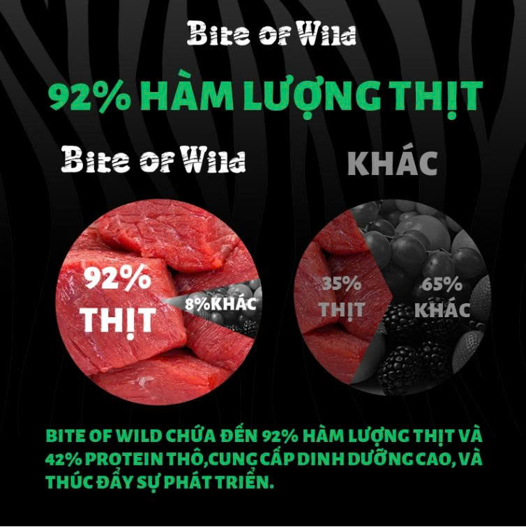 BITE OF WILD – THỨC ĂN KHÔ CAO CẤP CHO MÈO CÓ TOPPING 1KG