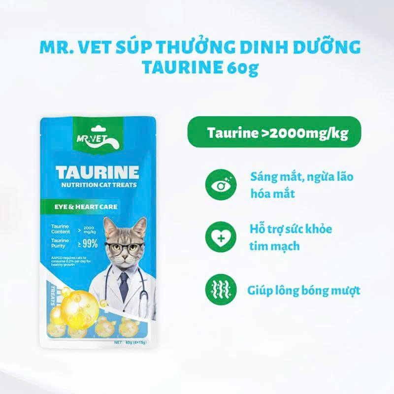 SÚP THƯỞNG MR. VET CHO MÈO 60G ( 4 THANH X 15G)