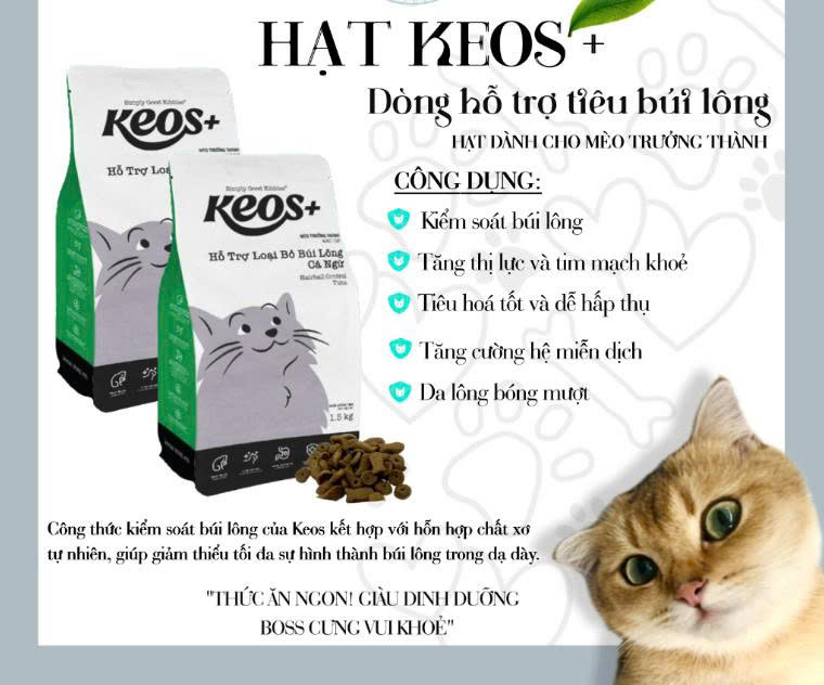 Thức Ăn Hạt Cho Mèo Mọi Lứa Tuổi Nhiều Hương Vị KEOS 350G