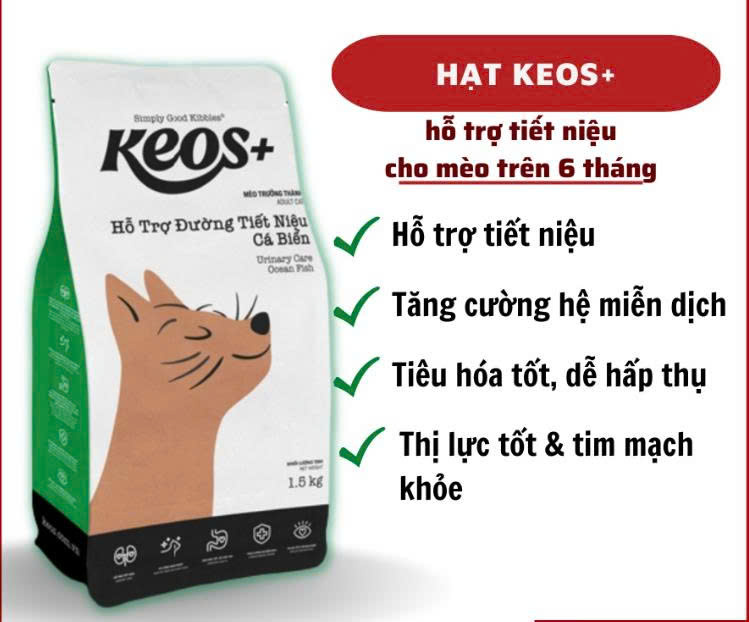 Thức Ăn Hạt Cho Mèo Mọi Lứa Tuổi Nhiều Hương Vị KEOS 350G