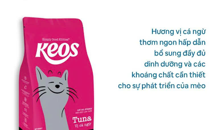 Thức Ăn Hạt Cho Mèo Mọi Lứa Tuổi Nhiều Hương Vị KEOS 350G