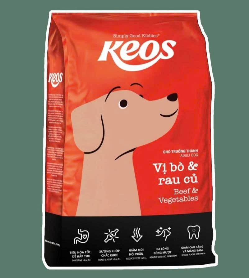 HẠT CHÓ KEOS NHIỀU HƯƠNG VỊ DÀNH CHO CHÓ TRƯỞNG THÀNH 400G - 1,5KG