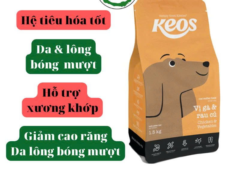 HẠT CHÓ KEOS NHIỀU HƯƠNG VỊ DÀNH CHO CHÓ TRƯỞNG THÀNH 400G - 1,5KG