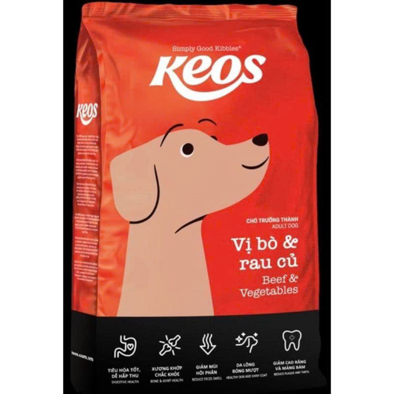 HẠT CHÓ KEOS NHIỀU HƯƠNG VỊ DÀNH CHO CHÓ TRƯỞNG THÀNH 400G - 1,5KG