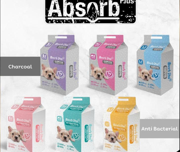 TÃ LÓT CHO CHÓ ABSORB PLUS CHARCOAL VÀ ANTIBACTERIAL