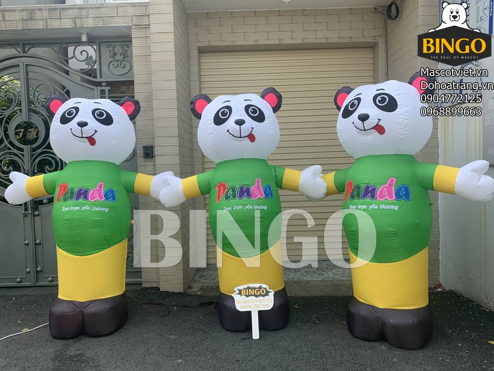 Mô hình gấu hơi trưng bày cháo soup Panda | Xưởng may Mascot hơi uy tín Hồ Chí Minh Mô hình gấu hơi trưng bày cháo soup Panda | Xưởng may Mascot hơi uy tín Hồ Chí Minh