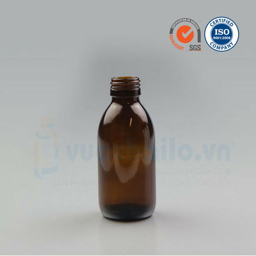Chai thủy tinh Siro, Syrup 250ml với cổ 28mm