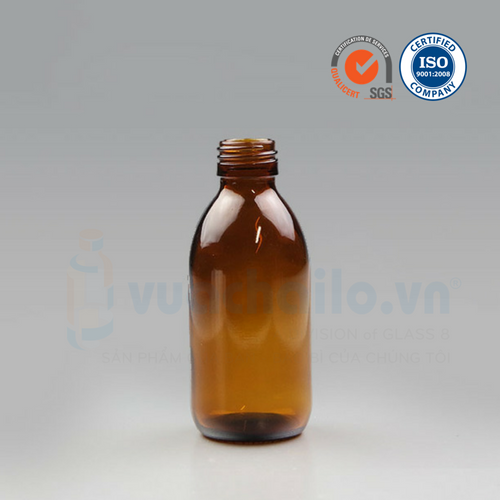 Chai thủy tinh Siro, Syrup 250ml với cổ 28mm