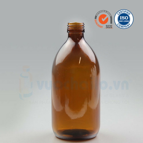 Chai thủy tinh Siro, Syrup 200ml với cổ 28mm