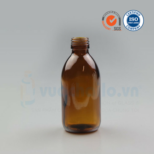 Chai thủy tinh Siro, Syrup 250ml với cổ 28mm