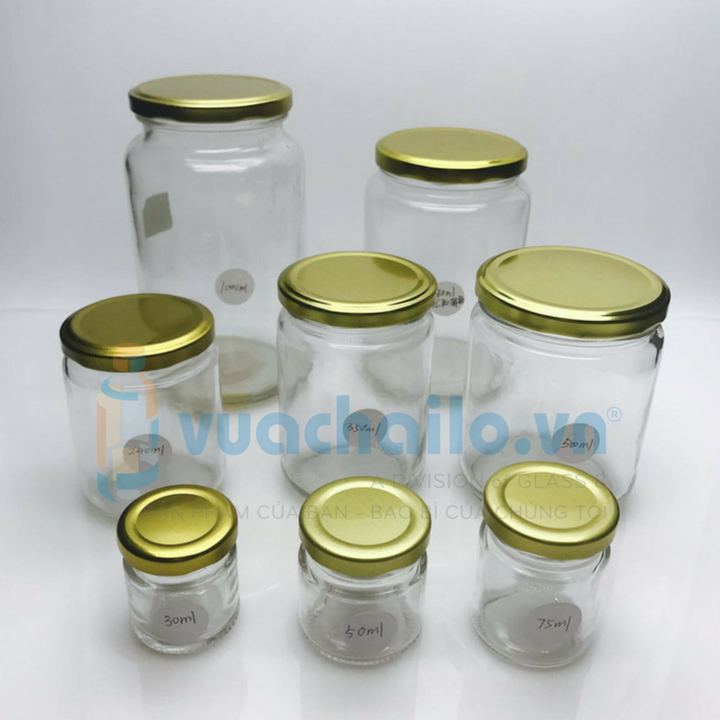 Hũ Thủy Tinh Dáng Tròn Dung Tích 900ML - 1000ML