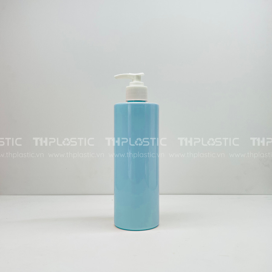 Chai nhựa pet đựng dầu gội dáng trụ