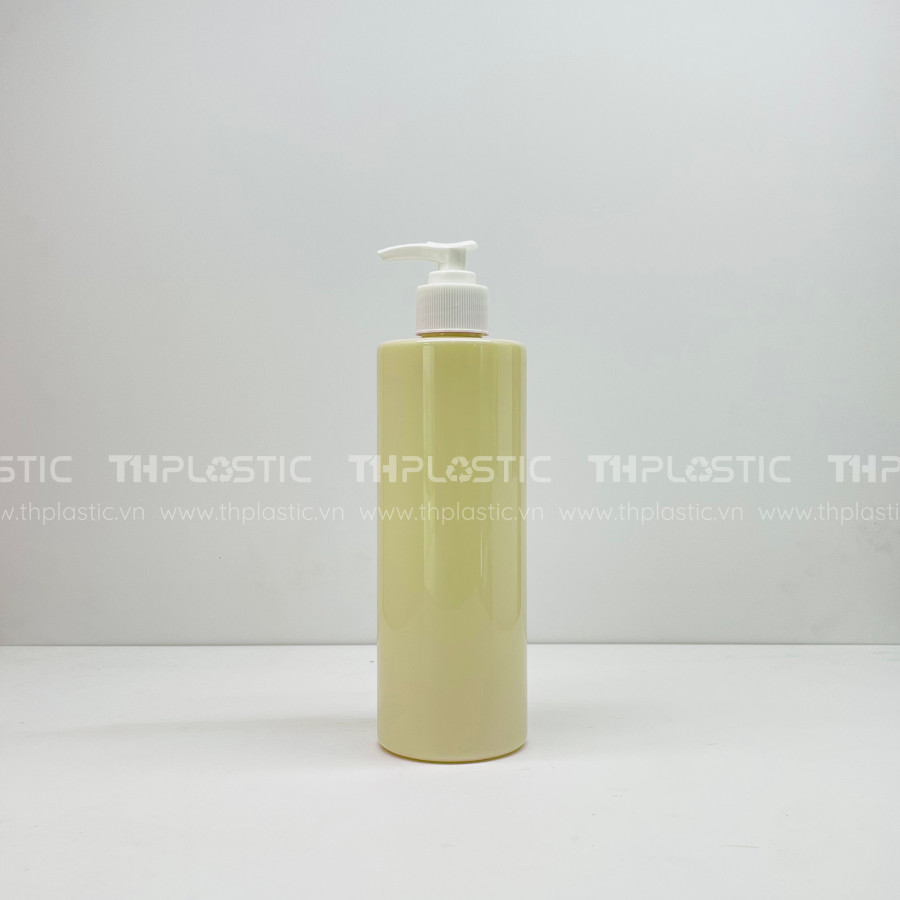 Chai nhựa pet đựng dầu gội dáng trụ