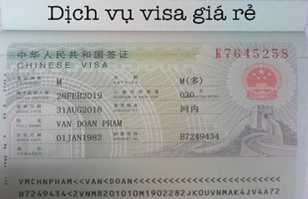 Dịch vụ làm visa Trung quốc trọn gói -  giá rẻ - tỷ lệ đậu đến 99%