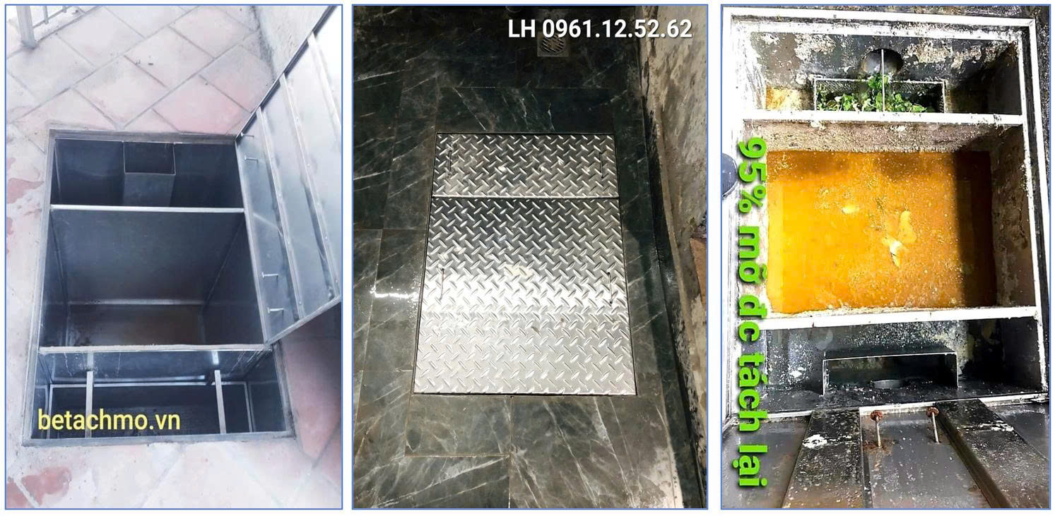 Bể tách mỡ lắp âm sàn