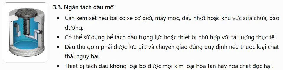 Bể tách dầu mỡ