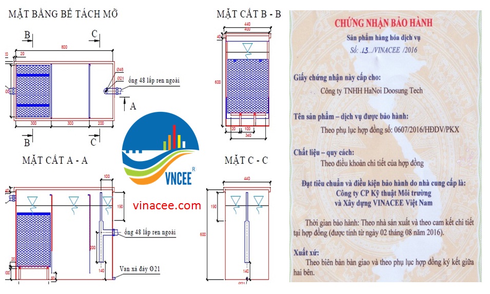 Bể tách mỡ, cấu tạo và hướng dẫn kỹ thuật lắp đặt | Công ty CP Kỹ Thuật Môi Trường và Xây Dựng VINACEE Việt Nam Bể Tách Mỡ, Cấu Tạo Và Hướng Dẫn Kỹ Thuật Lắp Đặt | Công Ty Cp Kỹ Thuật Môi Trường Và Xây Dựng Vinacee Việt Nam