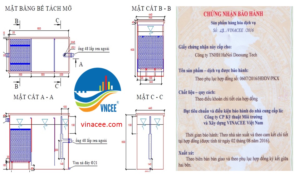 Bể Tách Mỡ, Cấu Tạo Và Hướng Dẫn Kỹ Thuật Lắp Đặt | Công Ty Cp Kỹ Thuật Môi  Trường Và Xây Dựng Vinacee Việt Nam