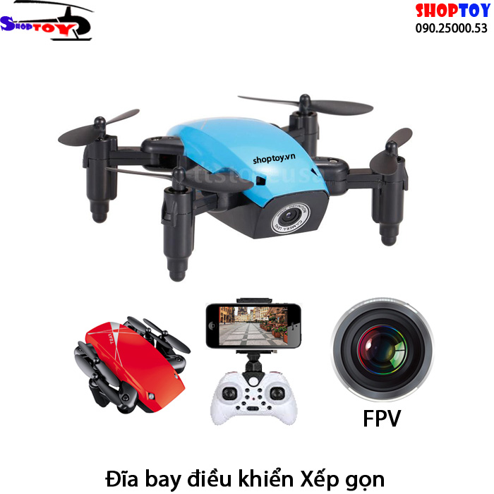 May Bay điều Khiển Từ Xa Flycam Fpv 4 Canh Xếp Gọn Mini Drone S9w Shop đồ Chơi Quận 10