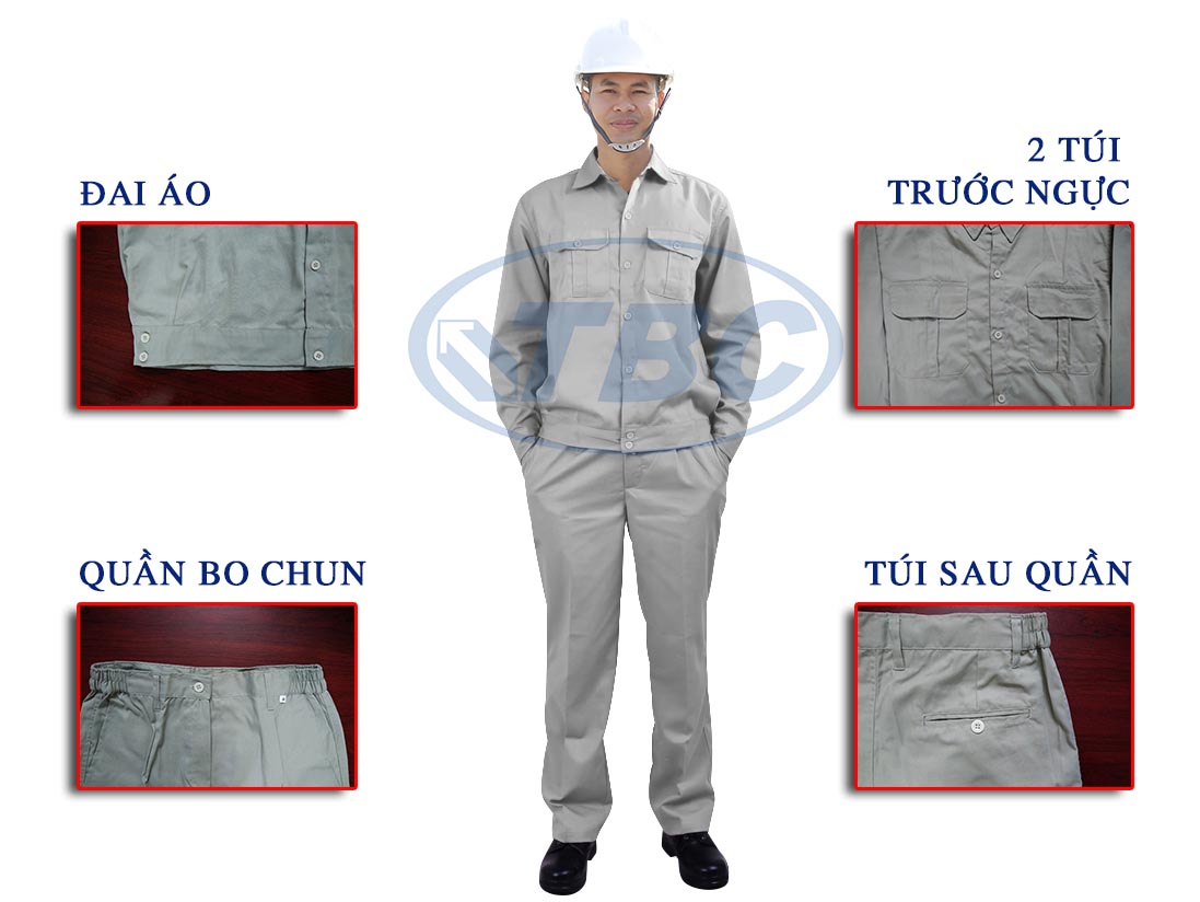 Mẫu đồng phục công nhân kaki truyền thống