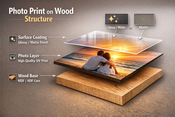 Cấu tạo chung của ảnh in trên gỗ