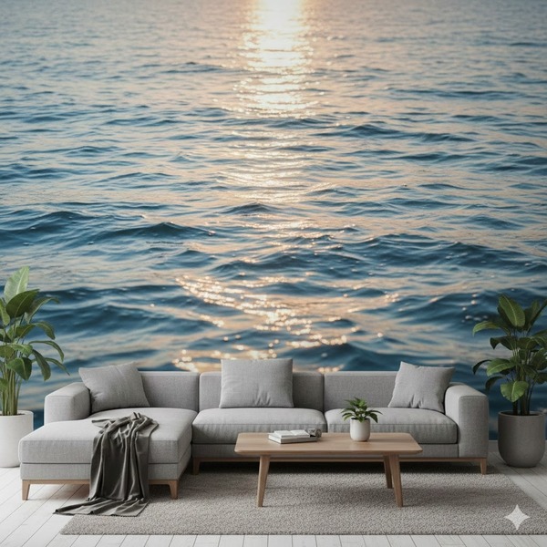 In ảnh dán tường cảnh biển 3D