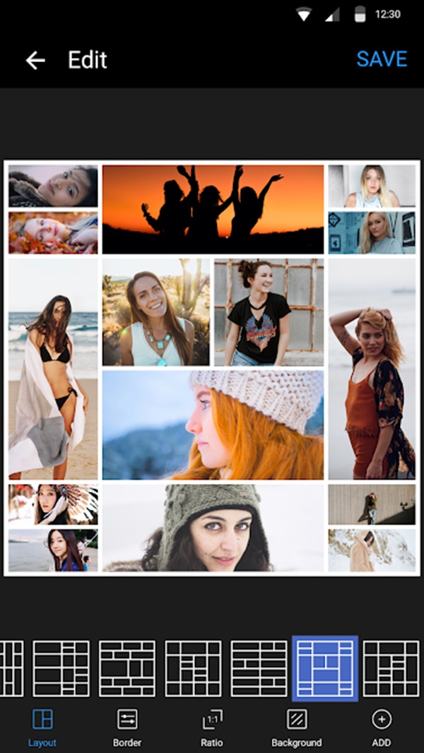 Photo Collage Maker cung cấp nhiều tính năng hữu ích như tạo ảnh ghép với hơn 200 bố cục hình 