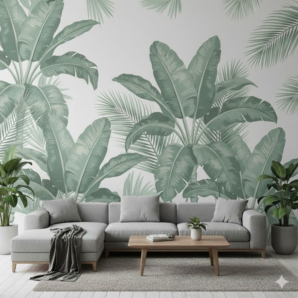 Mẫu tranh tropical với phong cách nhẹ nhàng, tinh tế