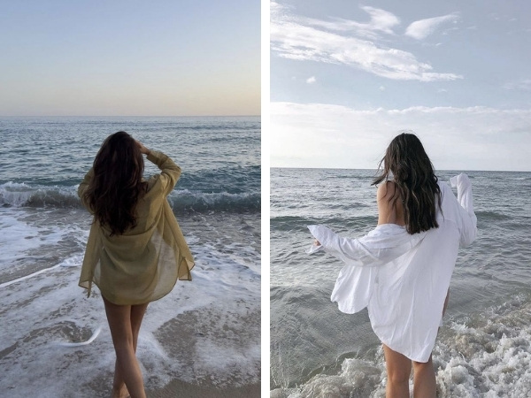 Những gam màu sáng và trung tính thường rất “ăn ảnh” với biển