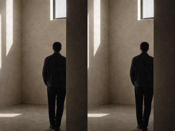 Tựa lưng vào tường, giữ vai thẳng