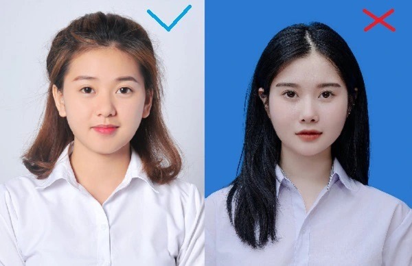 Hình ảnh visa Hàn Quốc phải chụp trên nền trắng, đảm bảo ánh sáng đều