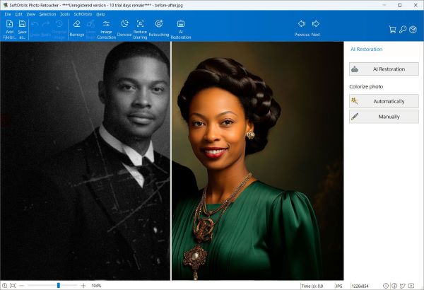 App phục hồi ảnh cũ SoftOrbits Photo Retoucher