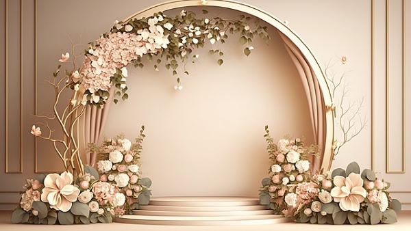 Backdrop ảnh cưới sang trọng và tinh tế