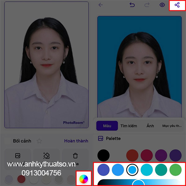 Lựa chọn màu phông nền theo nhu cầu
