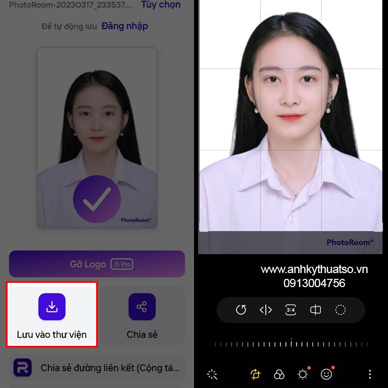 Cách ghép phông xanh ảnh thẻ trên điện thoại đơn giản với PhotoRoom