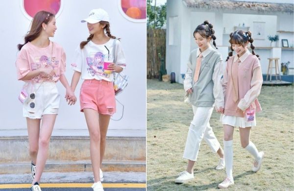 Tạo dáng nắm tay đi dạo