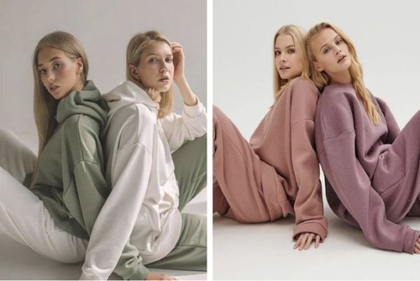 Tạo dáng dựa lưng vào nhau