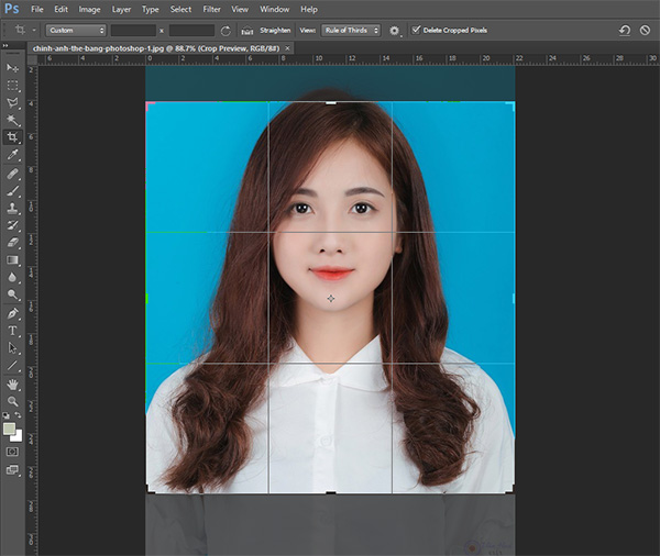 Chỉnh ảnh thẻ trong Photoshop