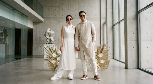 Concept áo dài cưới tone màu minimal